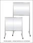 Preview: Mobile Trennwand mit Plexiglasscheibe, 1950 x 1000 mm