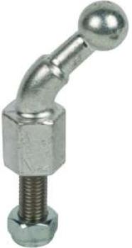 Kugelfestpunkt 25 mm Ø, 45° abgewinkelt, mit Gewindebolzen M16x45 mm