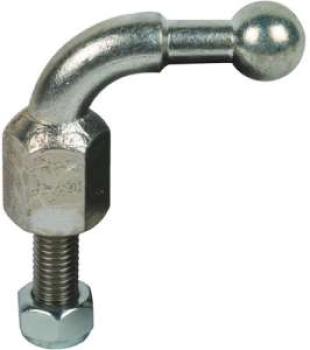 Kugelfestpunkt 20 mm Ø, 90° abgewinkelt, mit Gewindebolzen M16x45 mm