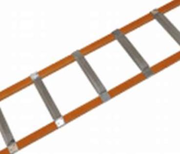 Dach-Auflegeleiter aus Polyester/Alu, Länge 3,60 m, 13 Sprossen