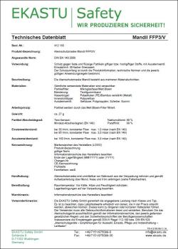 Atemschutzmaske FFP3/V Typ Mandil