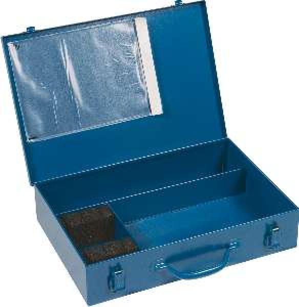 Aufbewahrkoffer, Stahlblech leer, Größe 380x260x80 mm