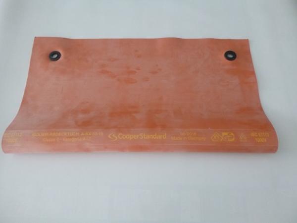 Abdecktuch 1,6 mm stark, Größe 500x500 mm, 2 Ösen