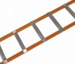 Dach-Auflegeleiter aus Polyester/Alu, Länge 3,60 m, 13 Sprossen